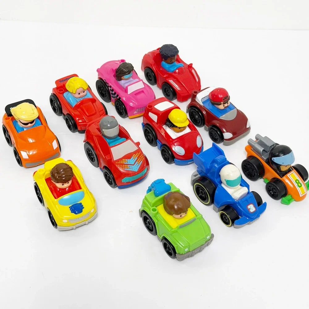 Fisher Price Little People Wheelies Racers Car Lot of 11 Cars Toy Trucks Figures